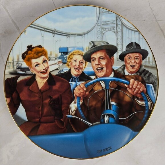 The Hamilton Collection I Love Lucy Plate "California, Here We Come" J Kritz COA - Picture 1 of 10